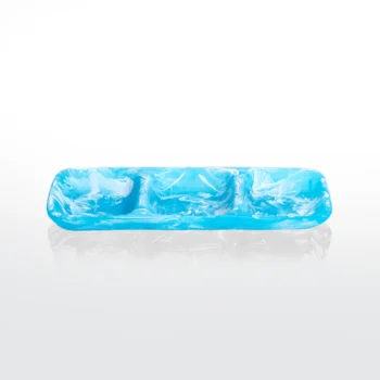 Nashi Home Everyday 3-Part Tray Medium - Aqua Swirl