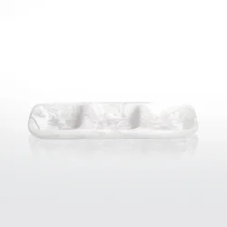 Nashi Home Everyday 3-Part Tray Medium - White Swirl