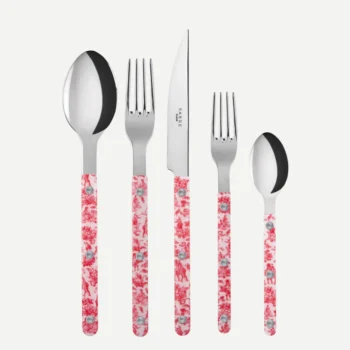 Sabre Bistrot Toile de Jouy Red Flatware