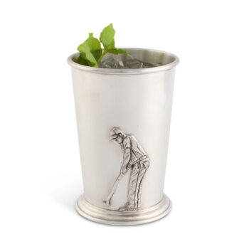 Vagabond House Golfer Pewter Mint Julip Cup, 8 oz., 4.5"T
