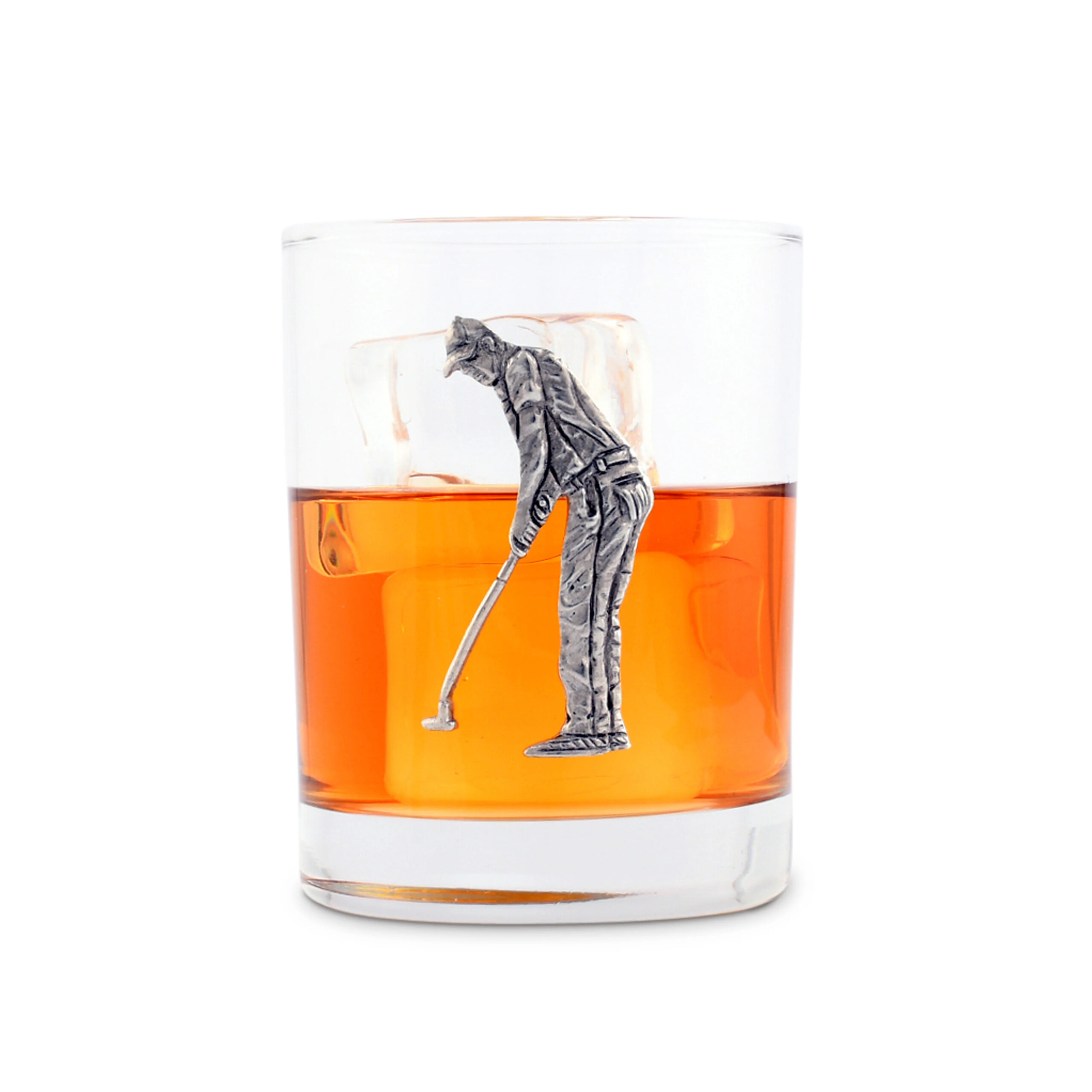 Vagabond House Golfer Double Old Fashioned Glass 4"T