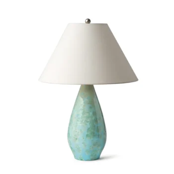 Simon Pearce Bristol Pottery Lamp - Crystalline Jade