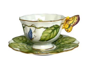 Anna Weatherley Butterfly Handle Cup and Saucer