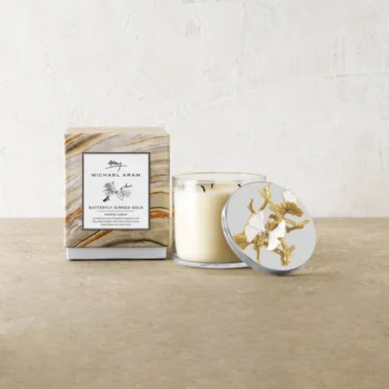 Michael Aram Butterfly Ginkgo Gold Candle - Image 2
