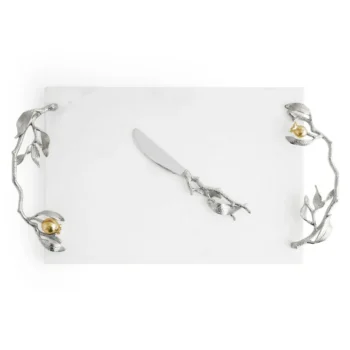 Michael Aram Pomegranate Silver & Gold Cheeseboard & Spreader - Image 2