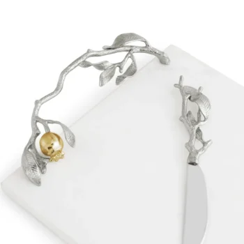Michael Aram Pomegranate Silver & Gold Cheeseboard & Spreader - Image 3