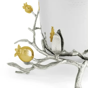 Michael Aram Pomegranate Silver & Gold Vase - Image 2
