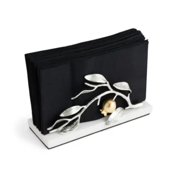 Michael Aram Pomegranate Silver & Gold Vertical Napkin Holder - Image 2