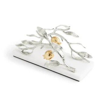 Michael Aram Pomegranate Silver & Gold Vertical Napkin Holder - Image 4