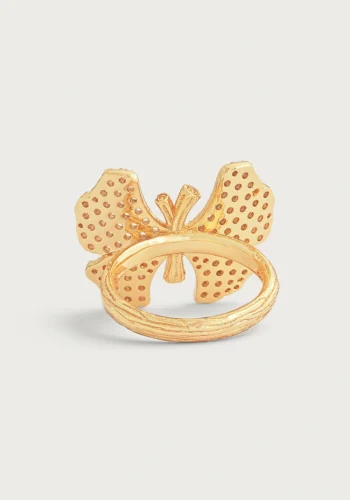 Anabel Aram Butterfly White Pavé Ring - Image 3