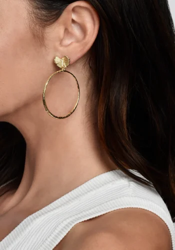 Anabel Aram Butterfly Single Hoop Earring - Image 2