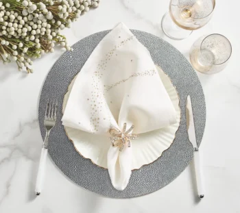 Kim Seybert Jeweled Bow Napkin Ring - Set of 4