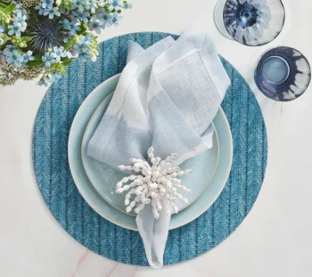 Kim Seybert Watercolor Stripe Napkin - Set of 4 - Image 4