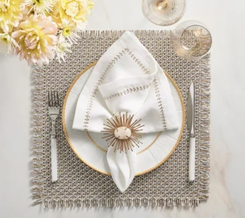 Kim Seybert Fringe Placemats - Set of 4 - Image 2