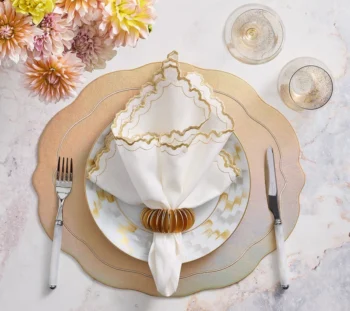 Kim Seybert Demilune Napkin Ring - Set of 4