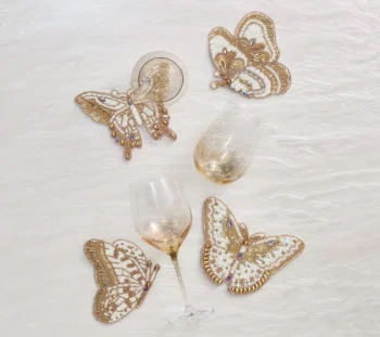 Kim Seybert Papillon Coasters - Set of 4 - Image 2