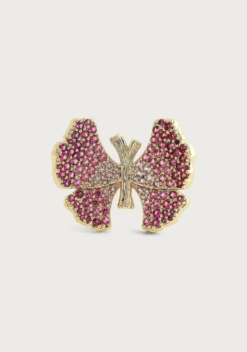 Anabel Aram Butterfly Pink Pavé Ring - Image 3