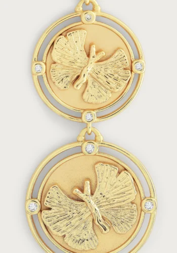 Anabel Aram Butterfly Coin Drop Earrings - Image 3
