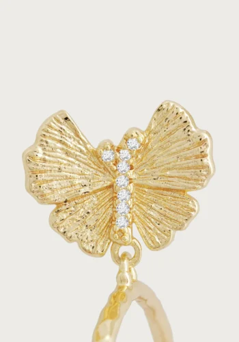 Anabel Aram Butterfly Single Hoop Earring - Image 3