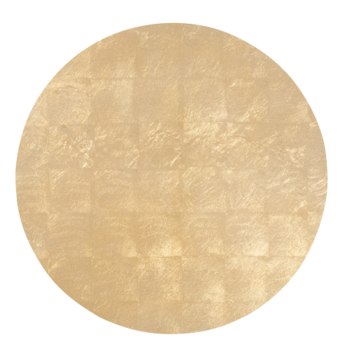Caspari Gold Leaf Lacquer Placemat 15" Round