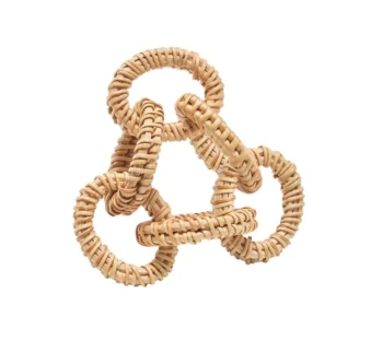 Kim Seybert Rattan Napkin Ring - Set of 4