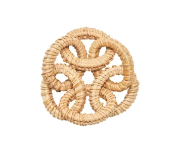 Kim Seybert Rattan Napkin Ring - Set of 4 - Image 3