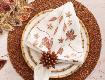 Kim Seybert Maple Hues Napkin - Set of 4 - Image 4