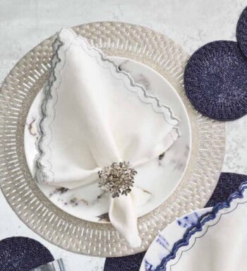 Kim Seybert Palisade Placemat in Silver - Set of 2 - Image 2