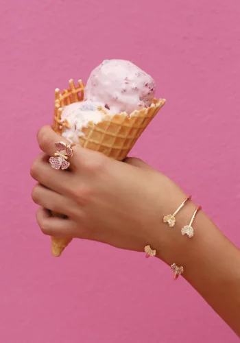 Anabel Aram Butterfly Gold Bangle - Image 3