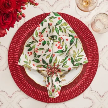 Kim Seybert Palisade Placemat in Red - Set of 2 - Image 2