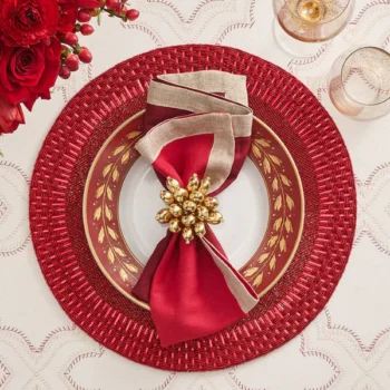 Kim Seybert Palisade Placemat in Red - Set of 2 - Image 3