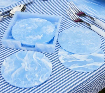 Kim Seybert Cloud Coasters - Set of 4 - Image 3