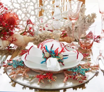 Kim Seybert Coral Charm Charger - Set of 2 - Image 3