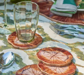Kim Seybert Cedar Coasters - Set of 4 - Image 3
