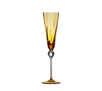 Kim Seybert Daphne Flute in Amber - Set of 4