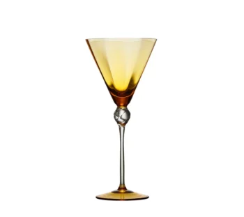 Kim Seybert Daphne Wine Glass in Amber - Set of 4