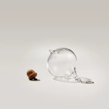 Simon Pearce Finial Clear Optic Ornament - Image 2