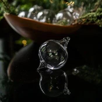 Simon Pearce Finial Clear Optic Ornament - Image 3