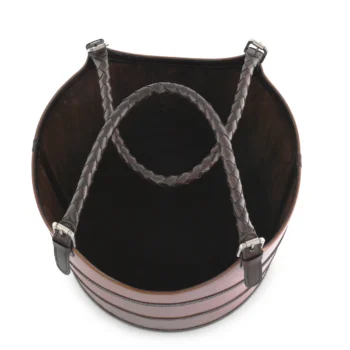 Vagabond House Premium Genuine Leather Equestrian Bit Magazine Basket 15.25"W - Image 3