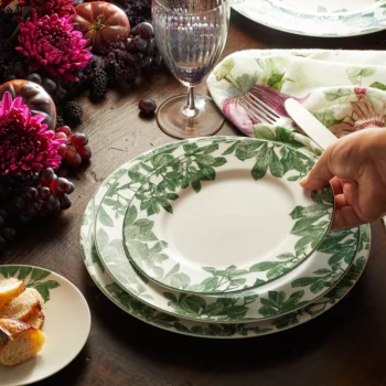 Caskata Arbor Green Rimmed Salad Plate - Image 3