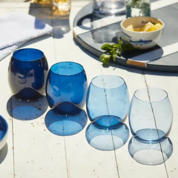 Caskata Les Nuages Blue Ombré Glasses - Set of 4 - Image 2
