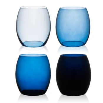 Caskata Les Nuages Blue Ombré Glasses - Set of 4