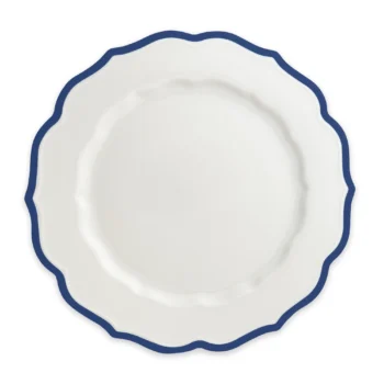 Caskata Stella Scalloped Blue Dinner Plate