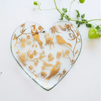 Annieglass Birdsong Heart Plate - Image 2