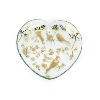 Annieglass Birdsong Heart Plate