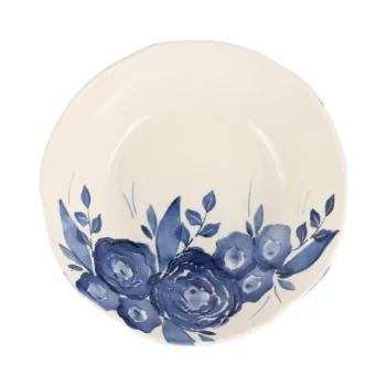 Vietri Blue Camellia Shallow Serving Bowl - Image 2