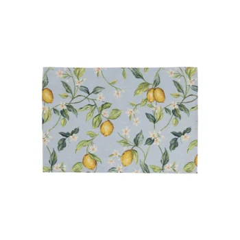 Vietri Tavola Lemons With White Flowers Placemats - Set Of 4