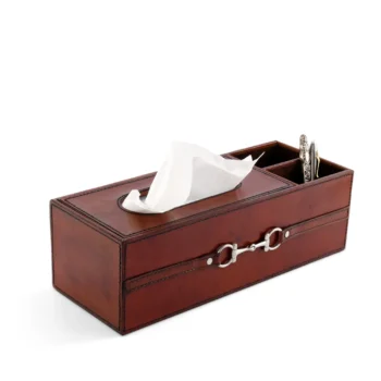 Vagabond House Premium Genuine Leather Bit Office Tissue Box - Image 3