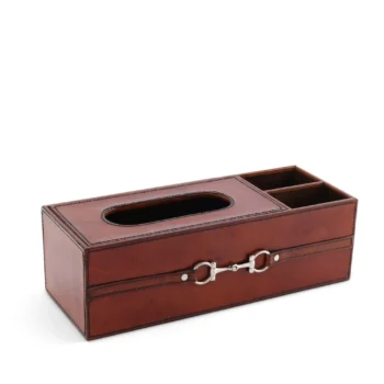 Vagabond House Premium Genuine Leather Bit Office Tissue Box - Image 2