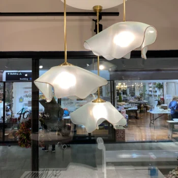 Annieglass Anemone Triple Chandelier - Image 2